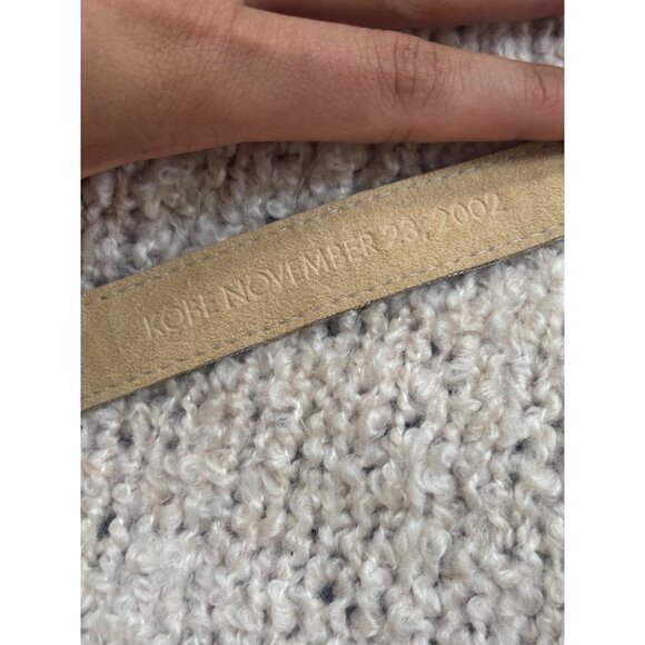 Louis Vuitton Silver Monogram Adjustable Leather Bracelet With Certificate Of Au - Picture 3 of 6